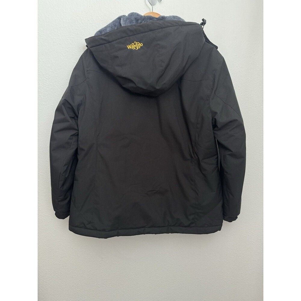 Wantdo Men Ski Coat L Warm Winter Snow Hood Snowboarding Black New No Tags - Picture 4 of 13